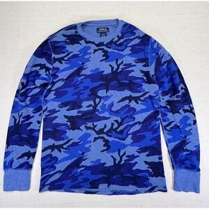 POLO Ralph Lauren Women's Medium Camo Shirt‎ Pullover Long Sleeve Top BaseLayer